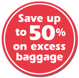Save up to 50% on excess baggage with Jetta.